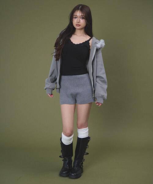 dispark（ディスパーク）の「DISPARK/【26年春夏新作】カップ付き Vネックレースキャミソール（キャミソール・レディース・ホワイト/ブラック・FREE）」の11枚目の写真