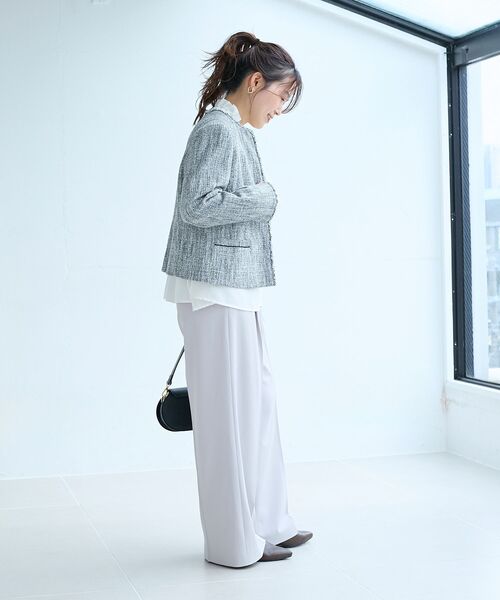 le.coeur blanc（ルクールブラン）の「ツイードフリンジノーカラージャケット（ノーカラージャケット・レディース・ブラック系その他・38）」の13枚目の写真