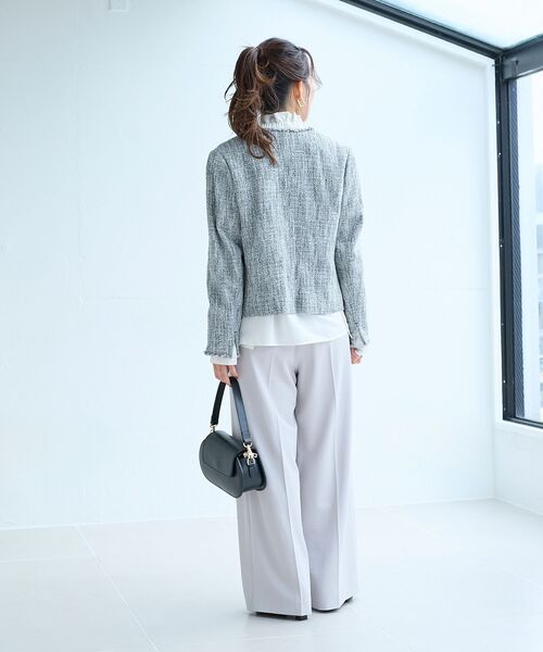 le.coeur blanc（ルクールブラン）の「ツイードフリンジノーカラージャケット（ノーカラージャケット・レディース・ブラック系その他・38）」の14枚目の写真