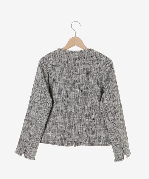 le.coeur blanc（ルクールブラン）の「ツイードフリンジノーカラージャケット（ノーカラージャケット・レディース・ブラック系その他・38）」の17枚目の写真