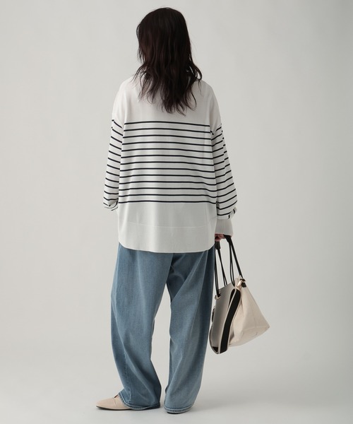 Elura(エルーラ)の「サラサラタッチVネックプルオーバー/643251(Tシャツ/カットソー・レディース・ブラウン/ライトグリーン/レッド/ホワイト×ブラック/ブラック・MEDIUM/LARGE)」の19枚目の写真