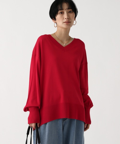 Elura(エルーラ)の「サラサラタッチVネックプルオーバー/643251(Tシャツ/カットソー・レディース・ブラウン/ライトグリーン/レッド/ホワイト×ブラック/ブラック・MEDIUM/LARGE)」の21枚目の写真
