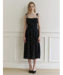 KINDABABY（カインダベイビー）の「Bloom flower ribbon dress - black（ワンピース）」