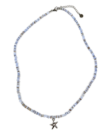 SK8ER ROCK | Starfish Pearl Rondelle Necklace (paleblue)(ネックレス)