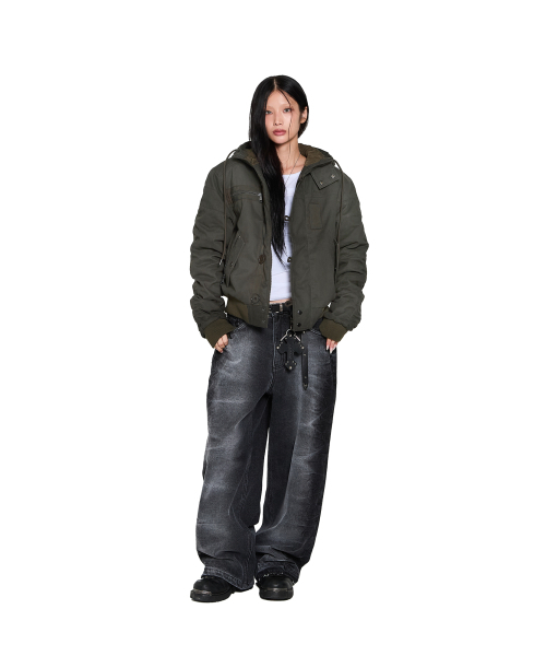 AAKAM(アーカム)の「Button Placket Cotton Ma-1 Jacket (Khaki)(ブルゾン・レディース・その他・2/1)」の10枚目の写真