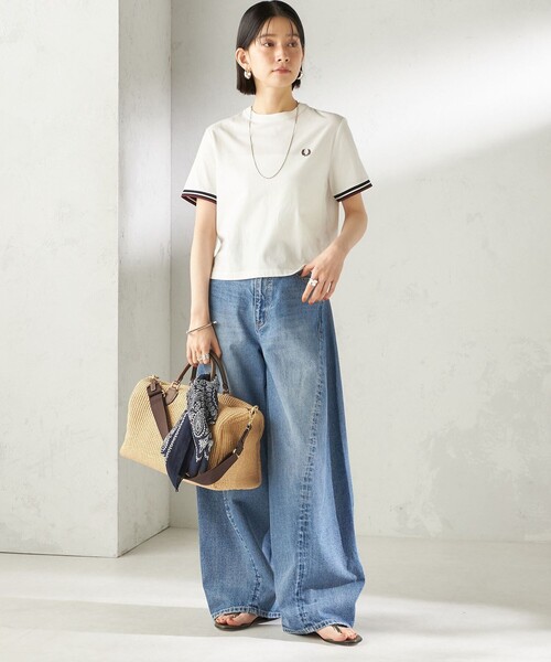 destin（デスティン）の「【一部SHIPS別注】destin: バンダナ カレ 90×90（ストール/ショール・レディース・ベージュ/ライトグレー/ライトブルー/ネイビー・ONE SIZE）」の7枚目の写真