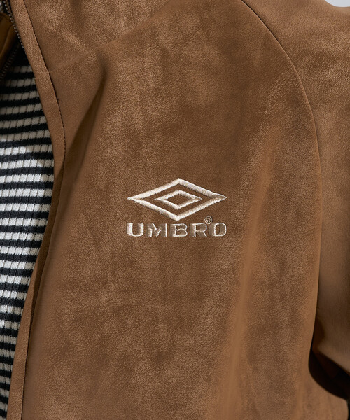 FREAK'S STORE(フリークスストア)の「UMBRO × FREAK'S STORE/アンブロ 別注 LEATHERETTE STAND COLLAR BLOUSON/レザレット スタンドカラーブルゾン(ブルゾン・レディース・ブラウン/ブラック・フリ-)」の12枚目の写真