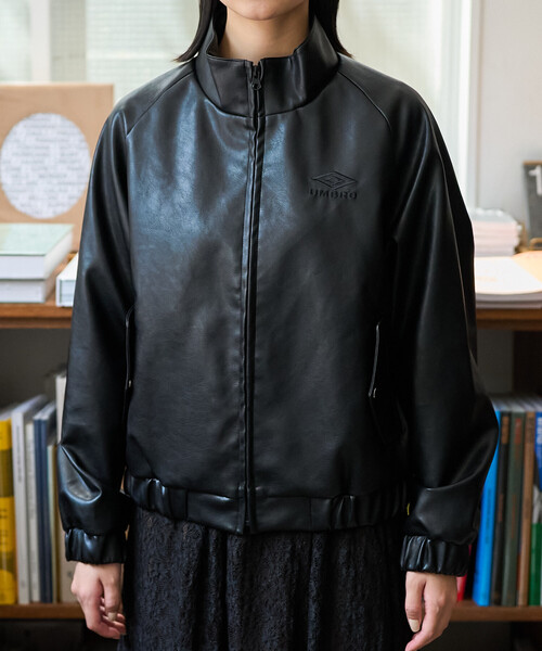 UMBRO × FREAK'S STORE/アンブロ 別注 LEATHERETTE STAND COLLAR