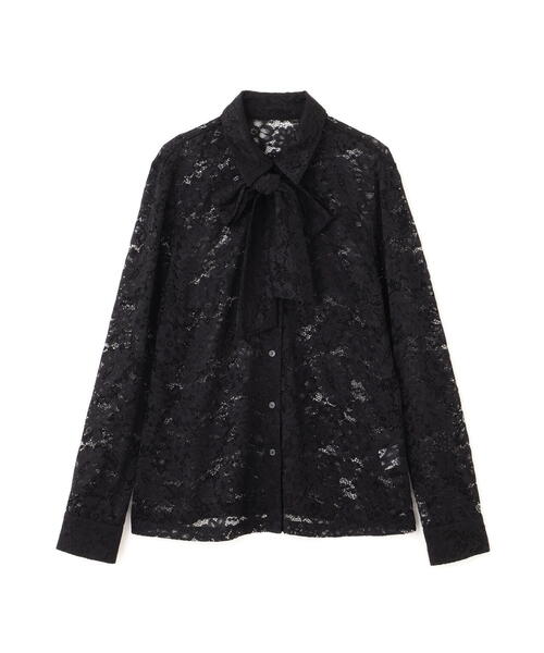 N.(N. Natural Beauty Basic)(エヌエヌナチュラルビューティーベーシック)の「レースボウタイブラウス(シャツ/ブラウス・レディース・オフホワイト/ブラック・フリ-)」の3枚目の写真