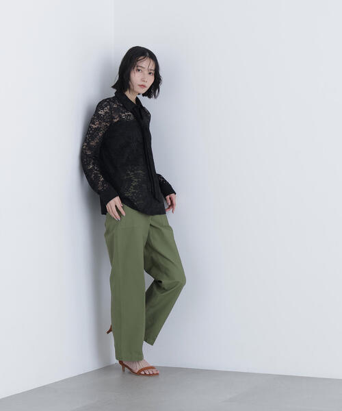 N.(N. Natural Beauty Basic)(エヌエヌナチュラルビューティーベーシック)の「レースボウタイブラウス(シャツ/ブラウス・レディース・オフホワイト/ブラック・フリ-)」の4枚目の写真