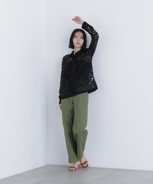 N.(N. Natural Beauty Basic)(エヌエヌナチュラルビューティーベーシック)の「レースボウタイブラウス(シャツ/ブラウス・レディース・オフホワイト/ブラック・フリ-)」の8枚目の写真