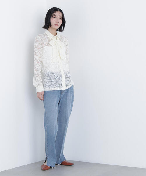 N.(N. Natural Beauty Basic)(エヌエヌナチュラルビューティーベーシック)の「レースボウタイブラウス(シャツ/ブラウス・レディース・オフホワイト/ブラック・フリ-)」の13枚目の写真