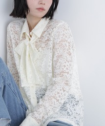 N.(N. Natural Beauty Basic) | レースボウタイブラウス(シャツ/ブラウス)