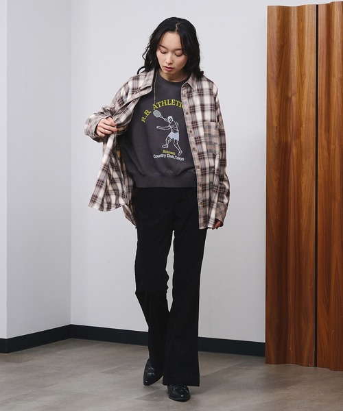 ROSE BUD(ローズバッド)の「CORDUROY FLARE PANTS(その他パンツ・レディース・ベージュ/ブラック・M/S)」の5枚目の写真