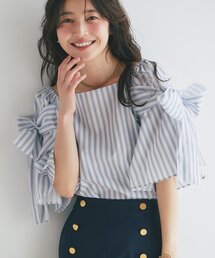 La boutique BonBon | 【KAZUMI監修カラーあり・最強モテブラウス】リボンフレアスリーブブラウス(シャツ/ブラウス)