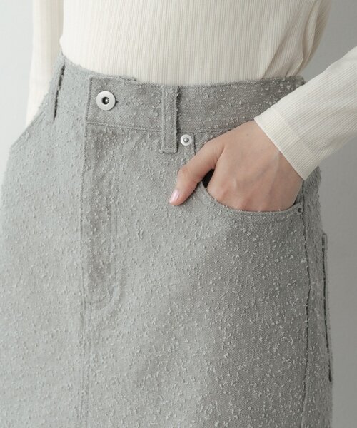 GALLEST(ギャレスト)の「グレイニーコットンタイトスカート(スカート・レディース・グレー/オフホワイト/ライトベージュ・36/40/38)」の8枚目の写真