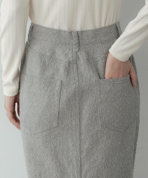 GALLEST(ギャレスト)の「グレイニーコットンタイトスカート(スカート・レディース・グレー/オフホワイト/ライトベージュ・36/40/38)」の9枚目の写真