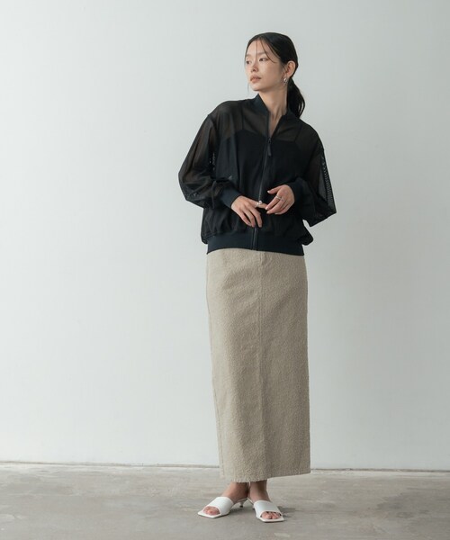 GALLEST(ギャレスト)の「グレイニーコットンタイトスカート(スカート・レディース・グレー/オフホワイト/ライトベージュ・36/40/38)」の15枚目の写真