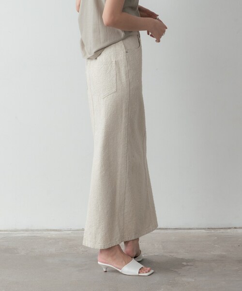 GALLEST(ギャレスト)の「グレイニーコットンタイトスカート(スカート・レディース・グレー/オフホワイト/ライトベージュ・36/40/38)」の21枚目の写真