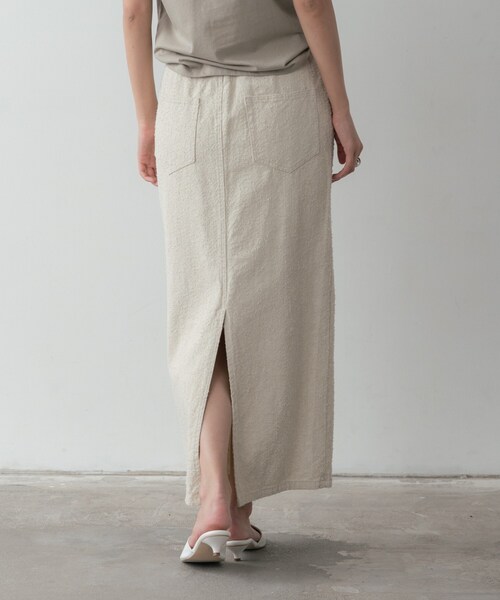 GALLEST(ギャレスト)の「グレイニーコットンタイトスカート(スカート・レディース・グレー/オフホワイト/ライトベージュ・36/40/38)」の22枚目の写真