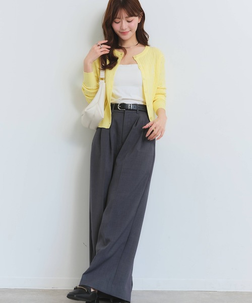 U.S. POLO ASSN.(ユーエスポロアッスン)の「【U.S. POLO ASSN./ユーエスポロアッスン】ロゴ刺繍 ケーブル編み クルーネック カーディガン/セーター(カーディガン/ボレロ・レディース・アイボリー/杢グレー/ピンク/イエロー・M/L/LL)」の20枚目の写真