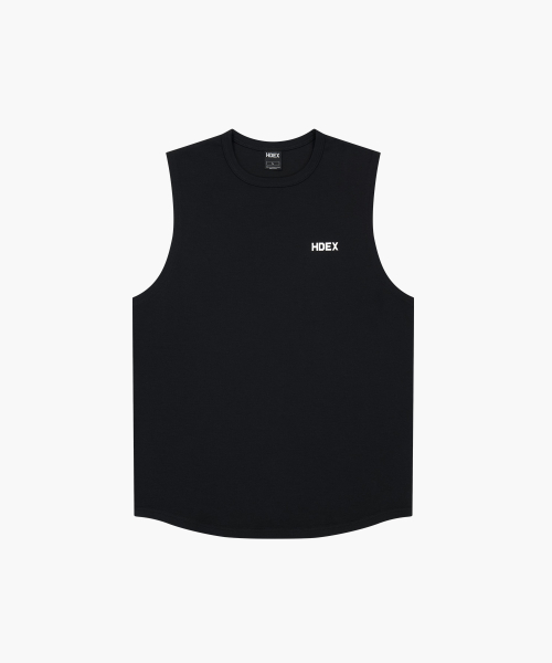 HDEX(エイチデックス)の「メインスモールロゴスリーブレス(ブラック)(Tシャツ/カットソー・メンズ・ブラック・LARGE/X-LARGE/2XL/MEDIUM)」の2枚目の写真