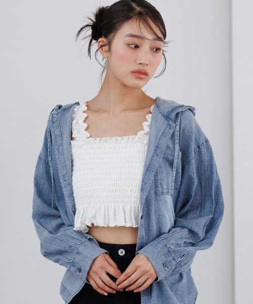 repipi armario(レピピ アルマリオ)の「シャーリングベアタンクトップ(タンクトップ・キッズ・ピンク/ドット/ブラック/オフホワイト・LARGE/MEDIUM/SMALL)」の2枚目の写真