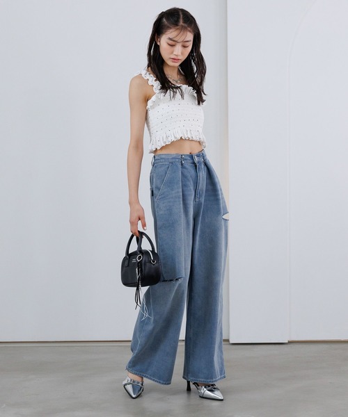 repipi armario(レピピ アルマリオ)の「シャーリングベアタンクトップ(タンクトップ・キッズ・ピンク/ドット/ブラック/オフホワイト・LARGE/MEDIUM/SMALL)」の16枚目の写真