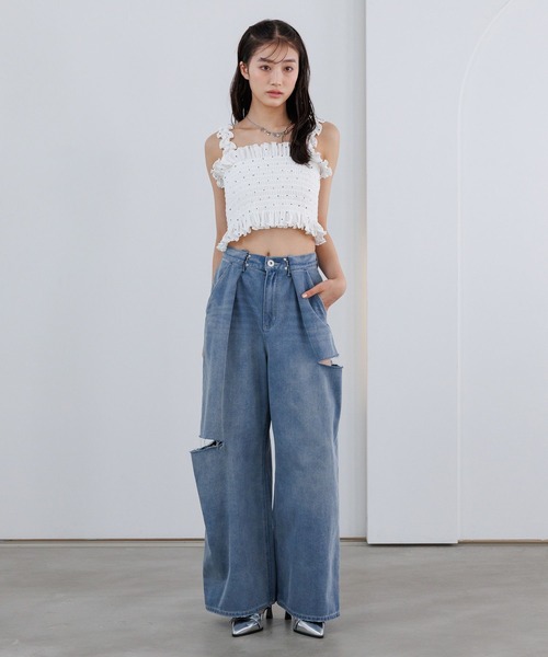 repipi armario(レピピ アルマリオ)の「シャーリングベアタンクトップ(タンクトップ・キッズ・ピンク/ドット/ブラック/オフホワイト・LARGE/MEDIUM/SMALL)」の18枚目の写真