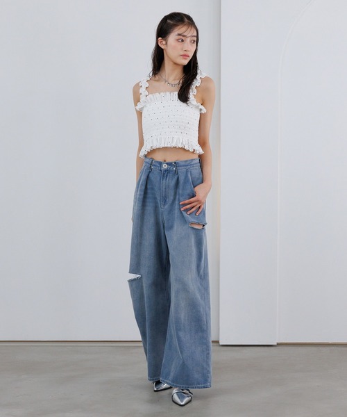 repipi armario(レピピ アルマリオ)の「シャーリングベアタンクトップ(タンクトップ・キッズ・ピンク/ドット/ブラック/オフホワイト・LARGE/MEDIUM/SMALL)」の19枚目の写真