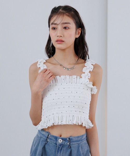 repipi armario(レピピ アルマリオ)の「シャーリングベアタンクトップ(タンクトップ・キッズ・ピンク/ドット/ブラック/オフホワイト・LARGE/MEDIUM/SMALL)」の21枚目の写真