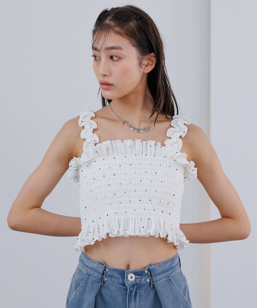 repipi armario(レピピ アルマリオ)の「シャーリングベアタンクトップ(タンクトップ・キッズ・ピンク/ドット/ブラック/オフホワイト・LARGE/MEDIUM/SMALL)」の22枚目の写真