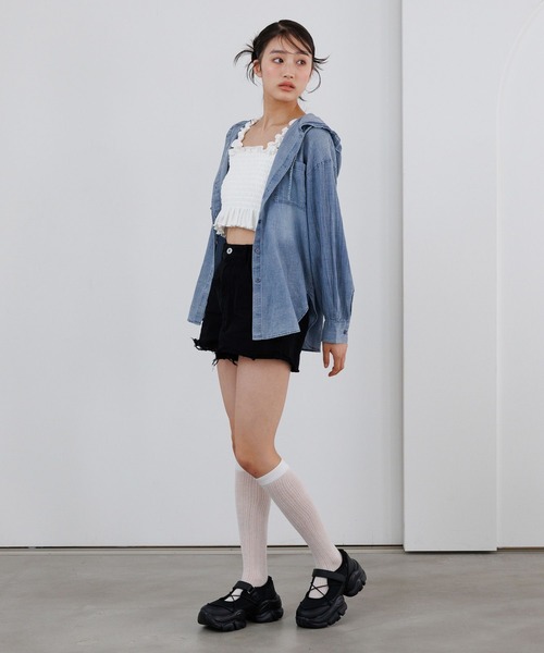 repipi armario（レピピ アルマリオ）の「シャーリングベアタンクトップ（タンクトップ・キッズ・ピンク/ドット/ブラック/オフホワイト・LARGE/MEDIUM/SMALL）」の12枚目の写真