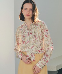 YECCA VECCA | ボタニカルフラワー柄ボウタイブラウス(シャツ/ブラウス)