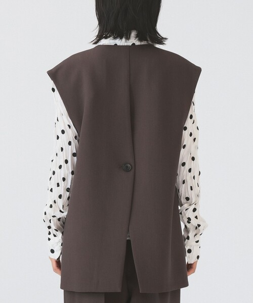 Ray BEAMS（レイビームス）の「2ボタン シングル ノースリーブ ジレ（ベスト・レディース・ブラック/ダークブラウン・0/1）」の20枚目の写真