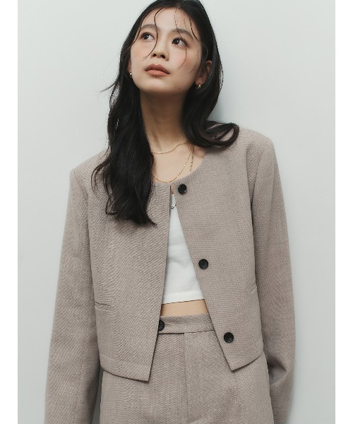 anuans（アニュアンス）の「セミフレアパンツ（スラックス・レディース・ダークネイビー/アイボリー/ベージュ・MEDIUM/SMALL）」の10枚目の写真