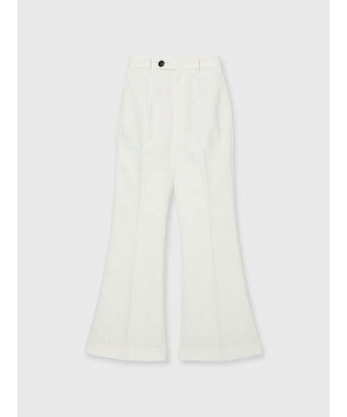 anuans（アニュアンス）の「セミフレアパンツ（スラックス・レディース・ダークネイビー/アイボリー/ベージュ・MEDIUM/SMALL）」の18枚目の写真