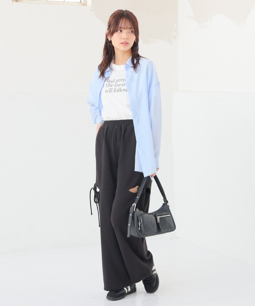 Honeys（ハニーズ）の「Ｔシャツ付シアーシャツ（シャツ/ブラウス・レディース・グレー/ブルー/ピンク系その他/ブラック/グリーン系その他/ラベンダー/ホワイト系その他・L/LL/M/S）」の11枚目の写真