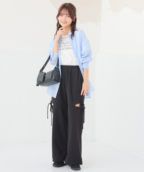 Honeys（ハニーズ）の「Ｔシャツ付シアーシャツ（シャツ/ブラウス・レディース・グレー/ブルー/ピンク系その他/ブラック/グリーン系その他/ラベンダー/ホワイト系その他・L/LL/M/S）」の12枚目の写真