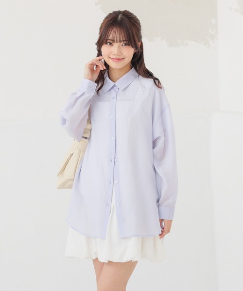 Honeys（ハニーズ）の「Ｔシャツ付シアーシャツ（シャツ/ブラウス・レディース・グレー/ブルー/ピンク系その他/ブラック/グリーン系その他/ラベンダー/ホワイト系その他・L/LL/M/S）」の16枚目の写真