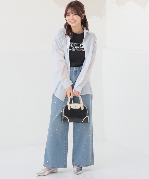 Honeys（ハニーズ）の「Ｔシャツ付シアーシャツ（シャツ/ブラウス・レディース・グレー/ブルー/ピンク系その他/ブラック/グリーン系その他/ラベンダー/ホワイト系その他・L/LL/M/S）」の17枚目の写真