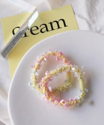 Bambin（ボンバン）の「【 Bambin / ボンバン 】 パステルカラー ふわふわ ヘアゴム ≪ 2個 セット ≫（ヘアゴム）」