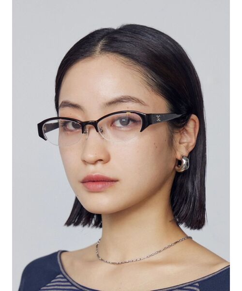 EMODA（エモダ）の「ハーフリムクリアグラス（メガネ・レディース・ブラウン・FREE）」の8枚目の写真