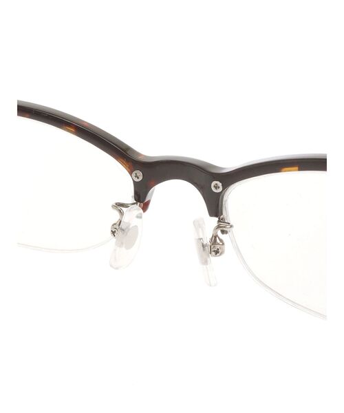EMODA（エモダ）の「ハーフリムクリアグラス（メガネ・レディース・ブラウン・FREE）」の3枚目の写真