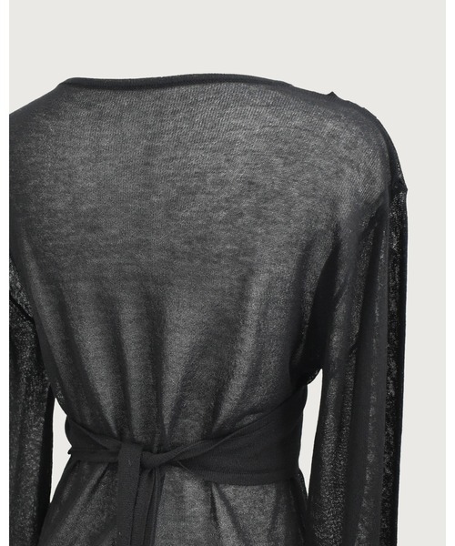 kiehtova（キエトヴァ）の「【kiehtova】LAYERED SHEER CROSS CARDIGAN/レイヤードシアークロスカーディガン（カーディガン/ボレロ・レディース・ホワイト/ブラック/ブラウン・FREE）」の11枚目の写真