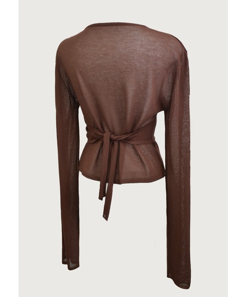 kiehtova（キエトヴァ）の「【kiehtova】LAYERED SHEER CROSS CARDIGAN/レイヤードシアークロスカーディガン（カーディガン/ボレロ・レディース・ホワイト/ブラック/ブラウン・FREE）」の21枚目の写真