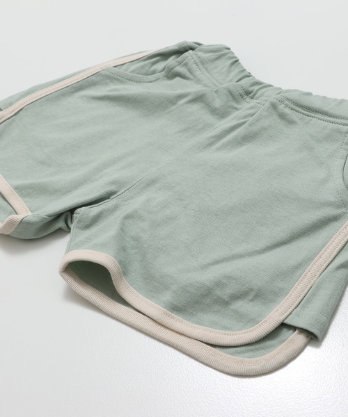 chil2（チルツー）の「綿100％ パイピングショートパンツ（その他パンツ・キッズ・ブラック/ベージュ/ミント/ブラウン/ラベンダー/チャコールグレー/スモークピンク/サックスブルー・140cm/130cm/120cm/110cm/100cm/90㎝/80ｃｍ/150cm）」の9枚目の写真