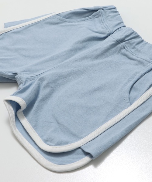 chil2（チルツー）の「綿100％ パイピングショートパンツ（その他パンツ・キッズ・ブラック/ベージュ/ミント/ブラウン/ラベンダー/チャコールグレー/スモークピンク/サックスブルー・140cm/130cm/120cm/110cm/100cm/90㎝/80ｃｍ/150cm）」の10枚目の写真