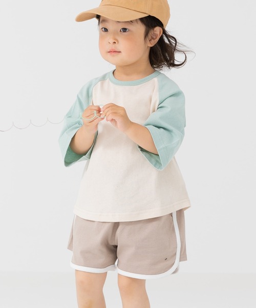 chil2（チルツー）の「綿100％ パイピングショートパンツ（その他パンツ・キッズ・ブラック/ベージュ/ミント/ブラウン/ラベンダー/チャコールグレー/スモークピンク/サックスブルー・140cm/130cm/120cm/110cm/100cm/90㎝/80ｃｍ/150cm）」の13枚目の写真