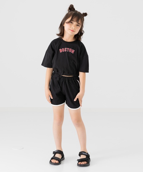 chil2（チルツー）の「綿100％ パイピングショートパンツ（その他パンツ・キッズ・ブラック/ベージュ/ミント/ブラウン/ラベンダー/チャコールグレー/スモークピンク/サックスブルー・140cm/130cm/120cm/110cm/100cm/90㎝/80ｃｍ/150cm）」の15枚目の写真